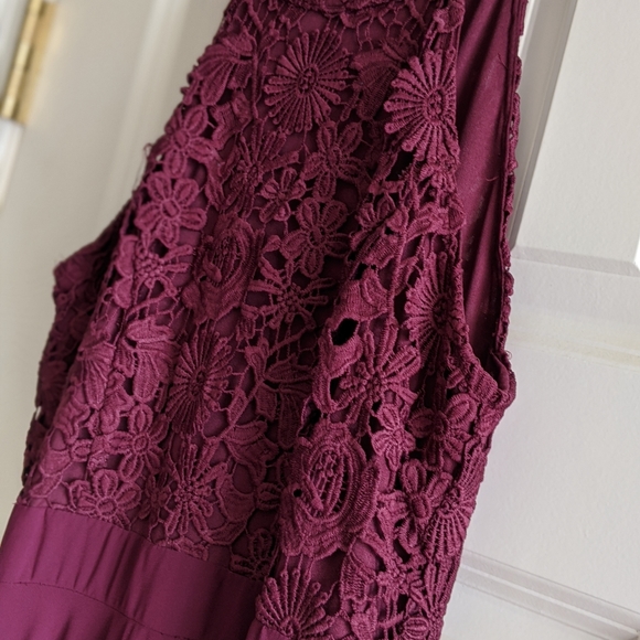 Large Burgundy Picture Perf Lulus Bridesmaid Dress - Picture 5 of 7